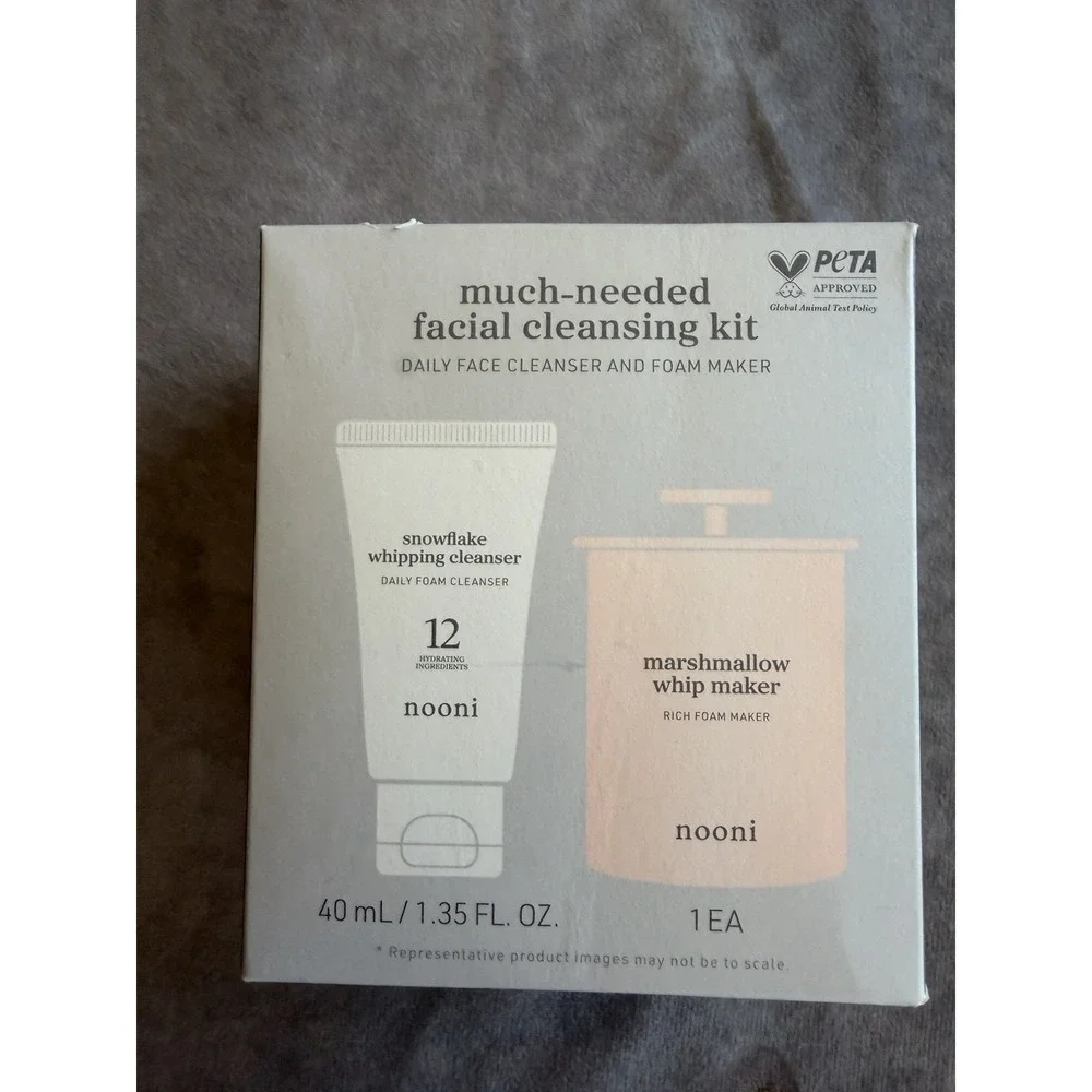 Nooni Much-Needed Facial Cleansing Kit Snowflake Cleanser Whip Maker New
